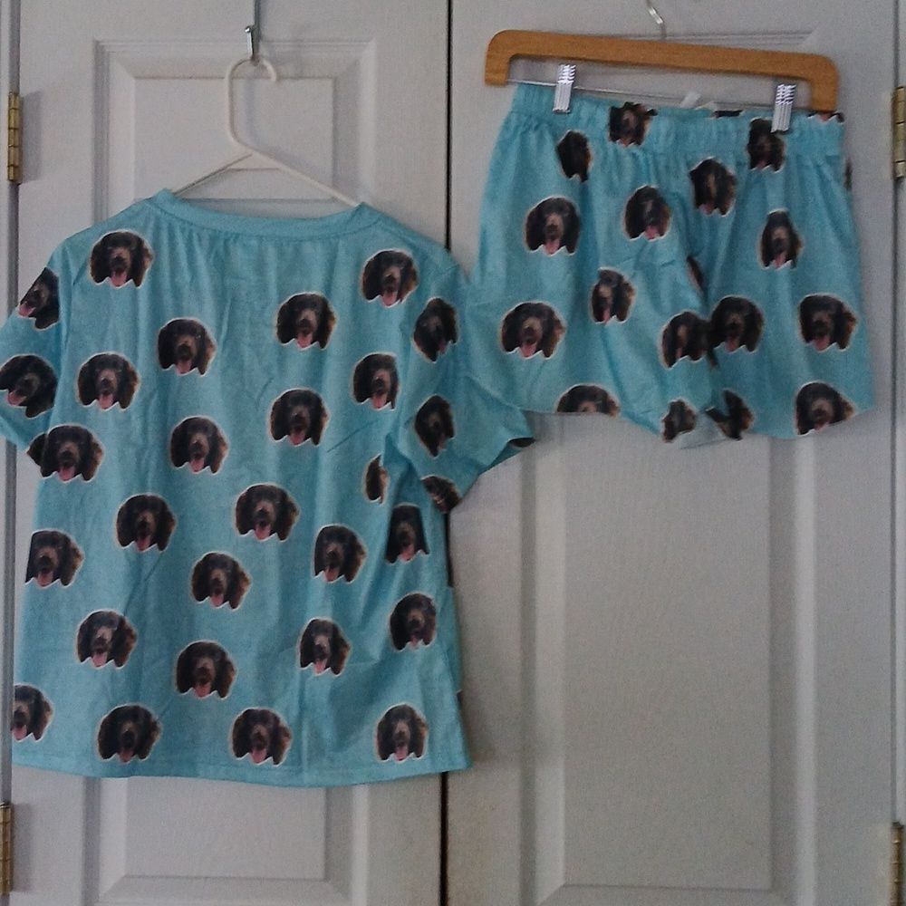 Dog Face Dog print pajama set loungewear Sz S NWOT - Picture 5 of 5
